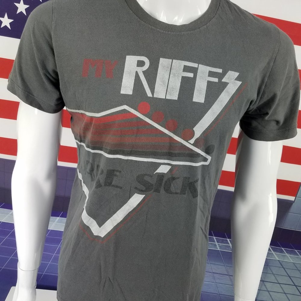 Retro RIFFS T-Shirt Gray Shirt - Picture 5 of 7